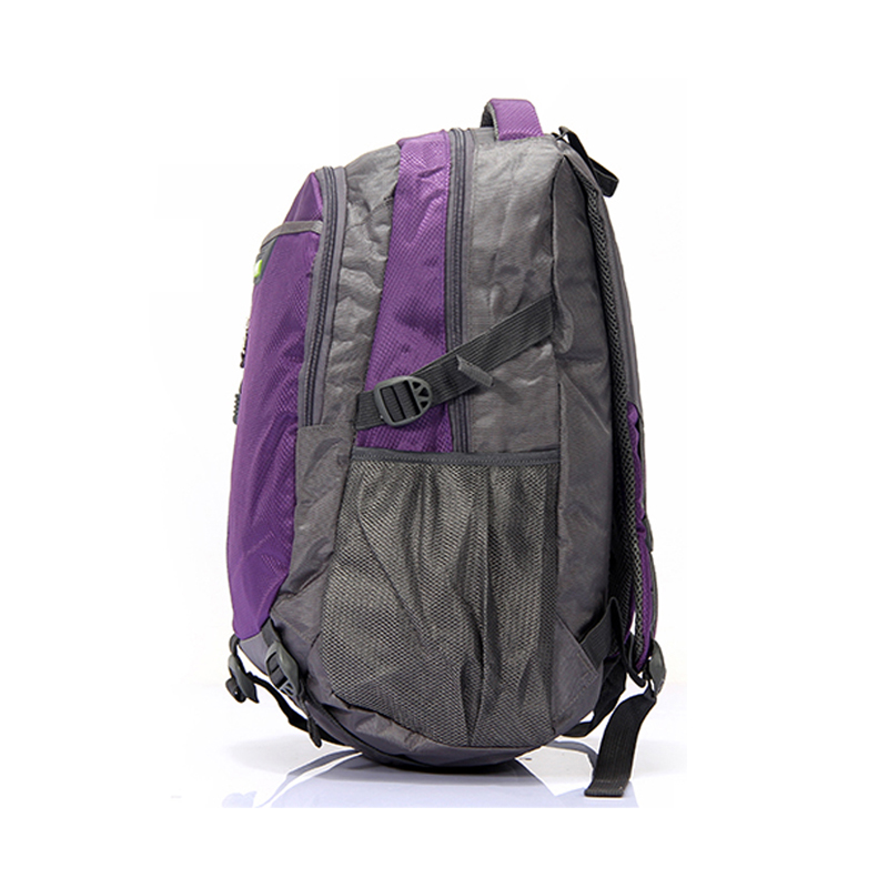 Grand sac à dos personnalisé de voyage en polyester violet camping unisexe