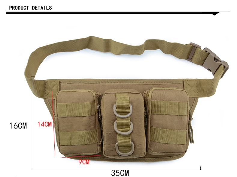 Sac de taille d'alpinisme de voyage d'équitation tactique de l'armée pour hommes