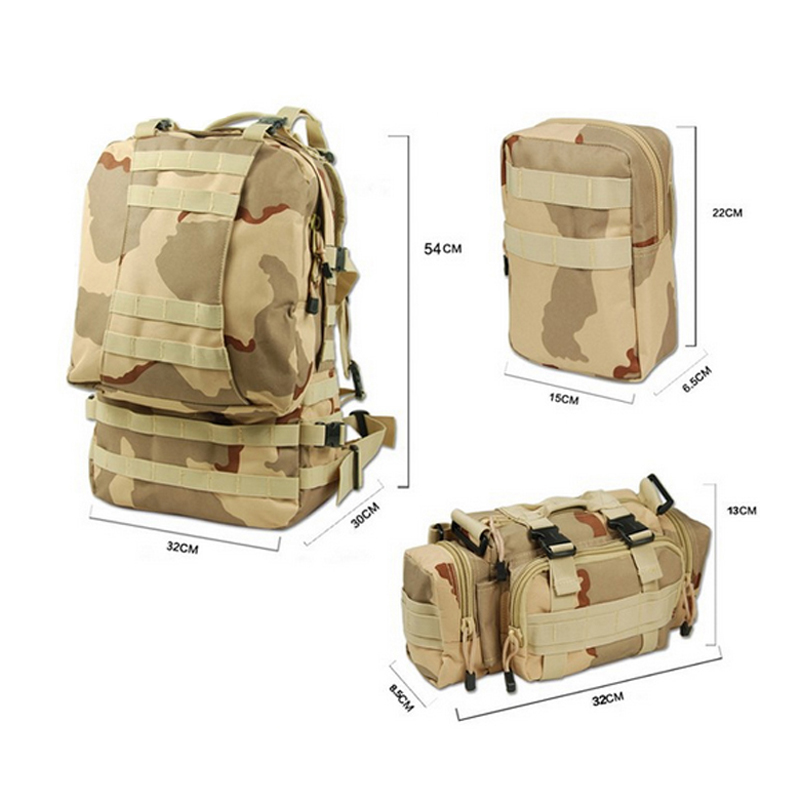 camouflage boisé mochila militaire tactique 3D sac à dos de l'armée