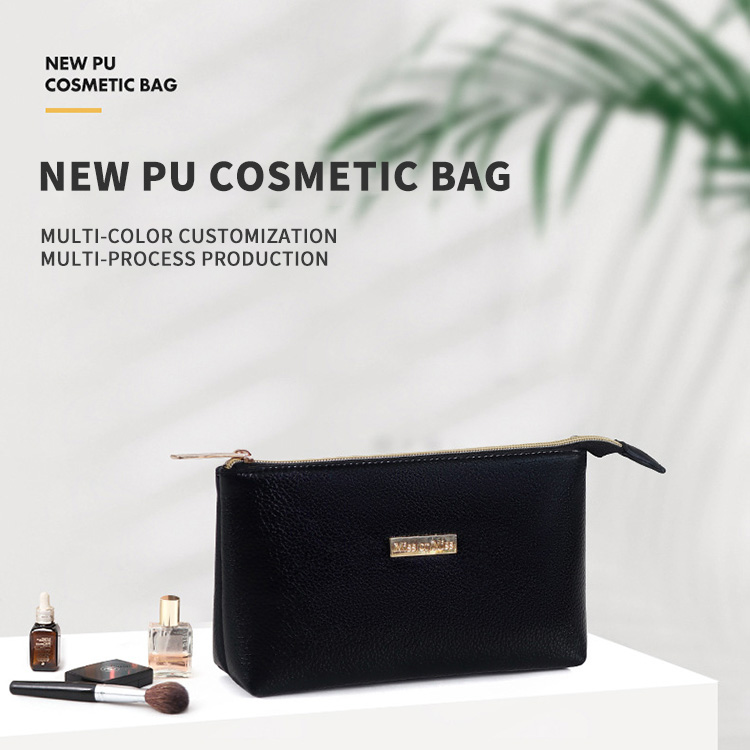 personnaliser le sac de maquillage d'embrayage de stockage cosmétique de voyage pu