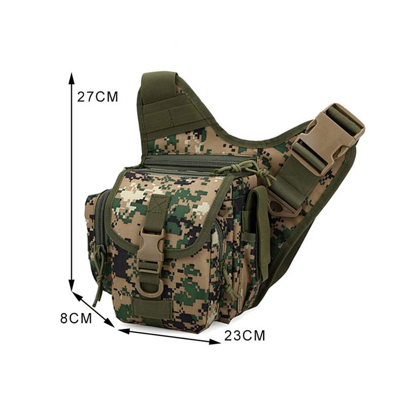 Sac de selle de camouflage de messager de voyage de moto tactique militaire