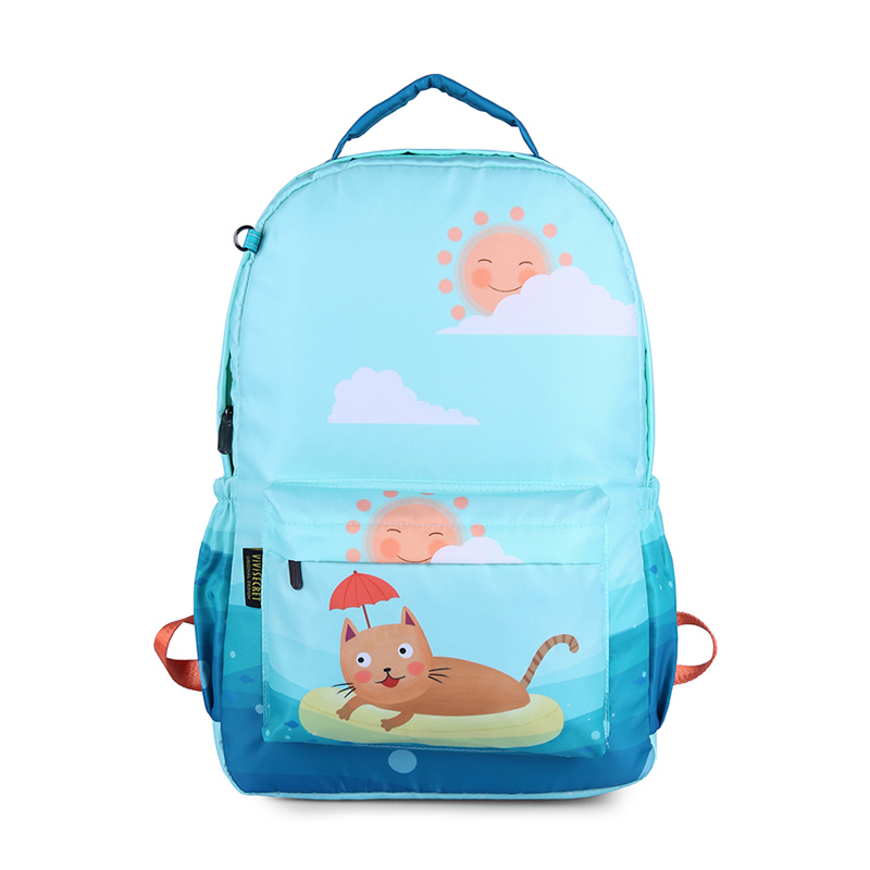 Sac à dos de sublimation de sac d'école de dessin animé imprimé par polyester fait sur commande