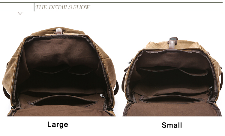 Sac à dos en toile durable pour ordinateur portable Duffel avec poches