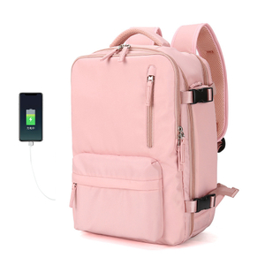 Nylon Multi-Pocket ordinateur portable Femmes USB Sac à dos USB Sac à dos 