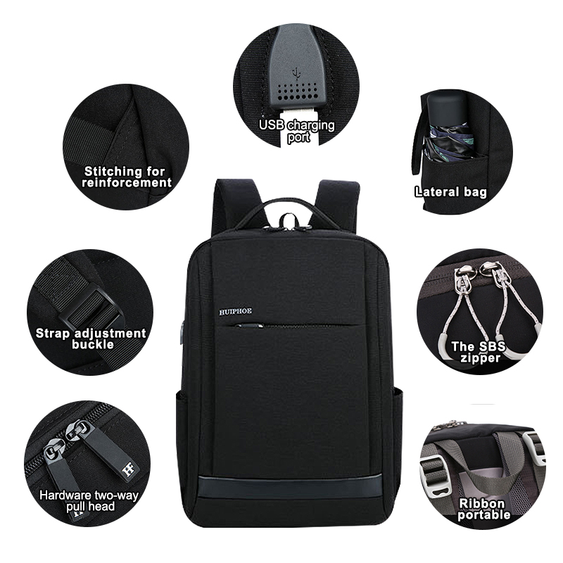 Sac à dos pour ordinateur portable professionnel étanche USB anti-vol personnalisé