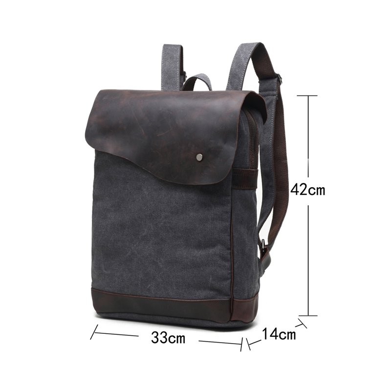 sac à dos de voyage pour homme en cuir véritable sac à dos en toile marine