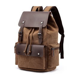 Sac à dos à cordon en cuir vintage pour hommes personnalisé