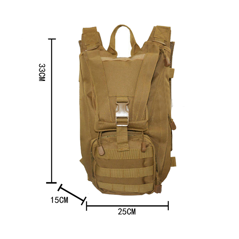 Sac à dos d'hydratation militaire tactique avec vessie de 2,5 L