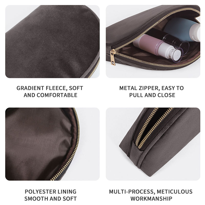 Petit sac pochette cosmétique en velours de mode mignon de maquillage