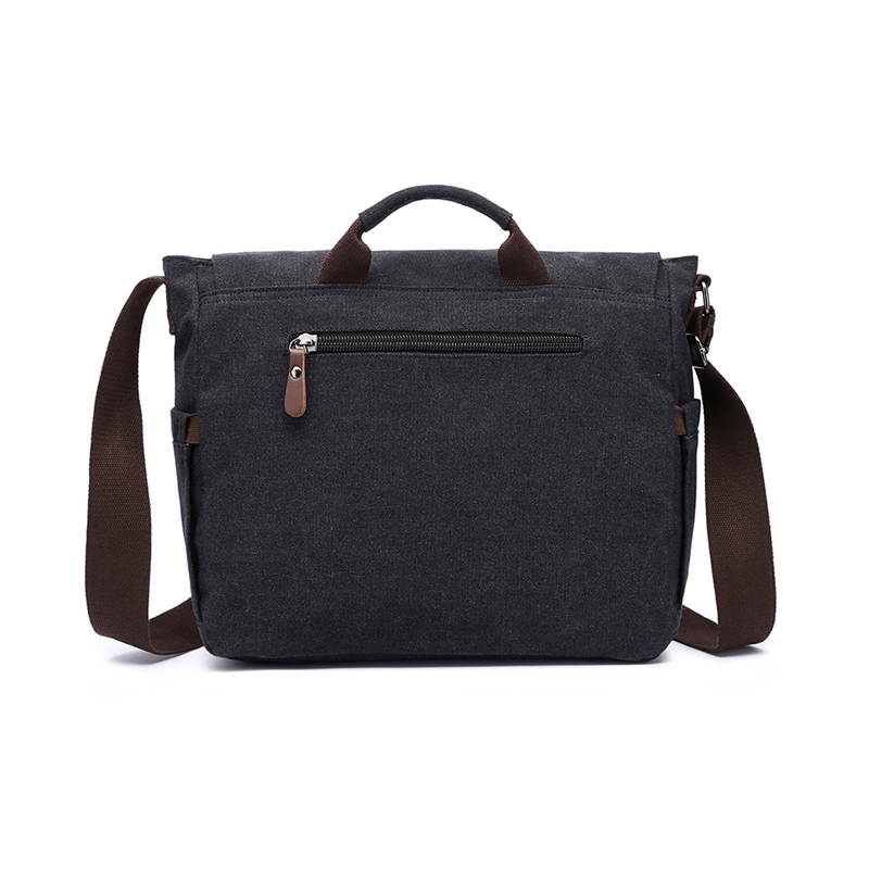 Sac bandoulière pour ordinateur portable en toile grise Young man