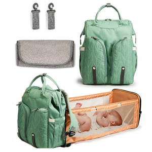 Crib Back Pack Sac à langer vert pliant pour papa