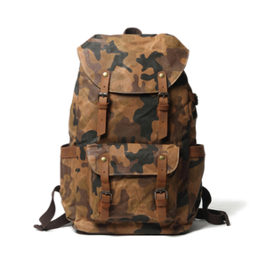 sac à dos d'école en toile cirée camouflage imperméable