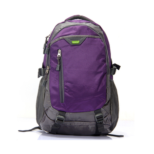 Grand sac à dos personnalisé de voyage en polyester violet camping unisexe