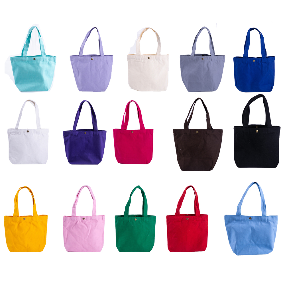 Petit sac fourre-tout en toile couleur bonbon