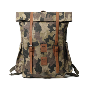 sac à dos en cuir camo sac à dos en toile cirée pour hommes