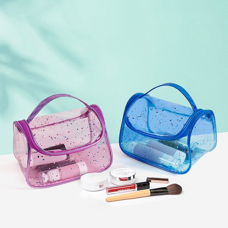 Sac cosmétique en PVC de voyage de lavage transparent portable personnalisé