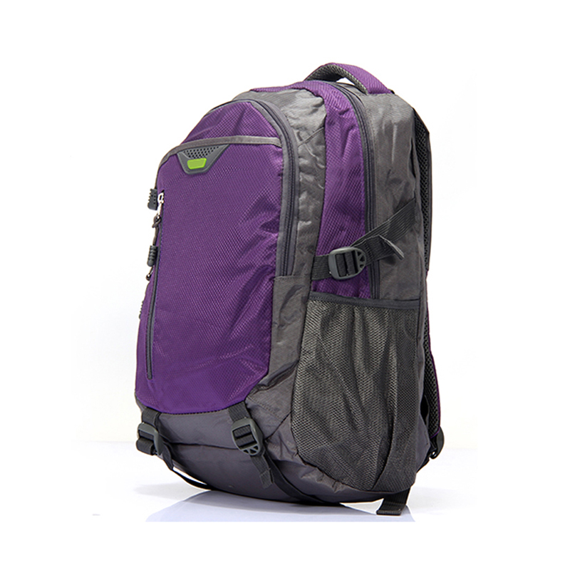 Grand sac à dos personnalisé de voyage en polyester violet camping unisexe