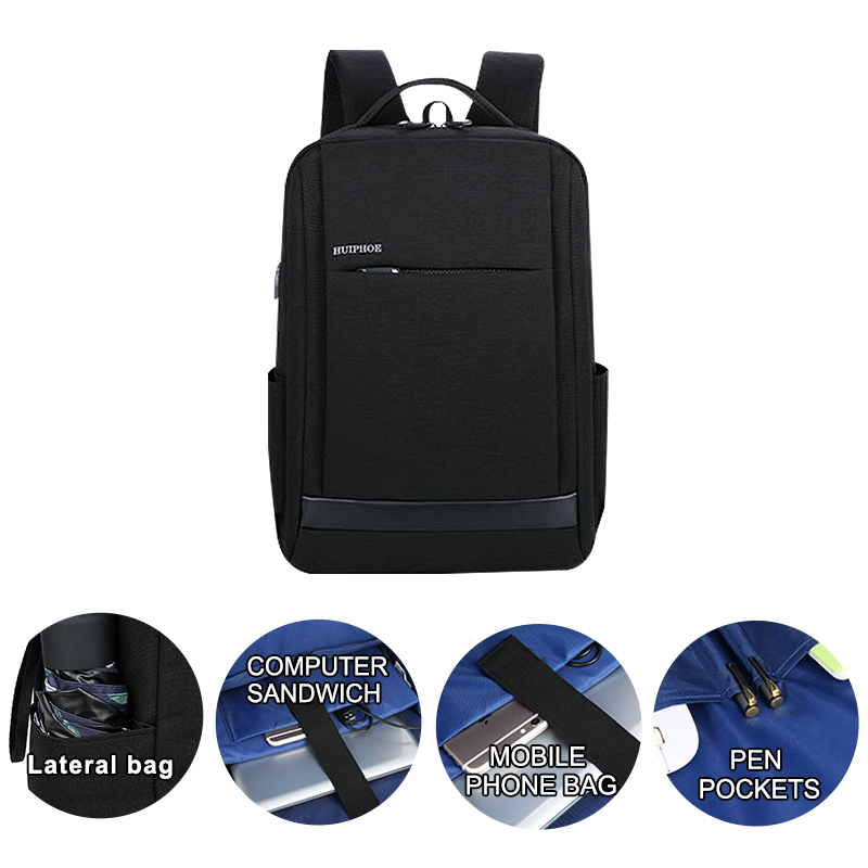 Sac à dos pour ordinateur portable professionnel étanche USB anti-vol personnalisé