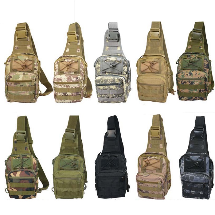 sac de poitrine à bandoulière à bandoulière imperméable multifonctionnel camouflage