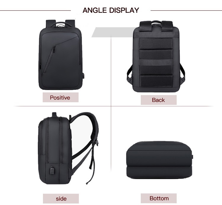 sac à dos pour ordinateur de voyage d'affaires avec port usb