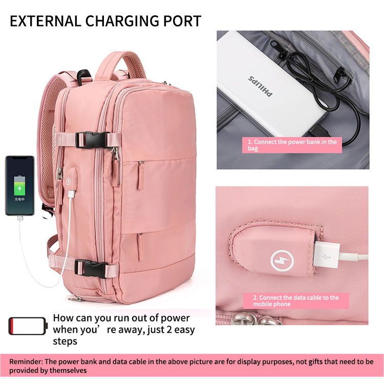 Voyage anti-vol Voyage USB Women School Students Backpack